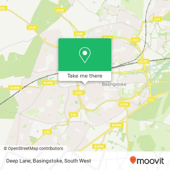 Deep Lane, Basingstoke map