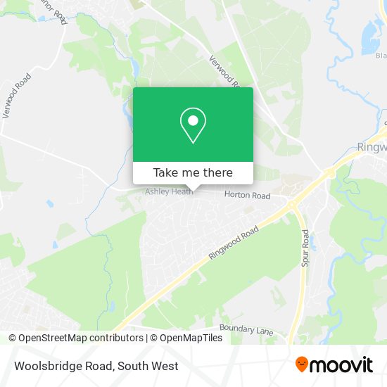 Woolsbridge Road map