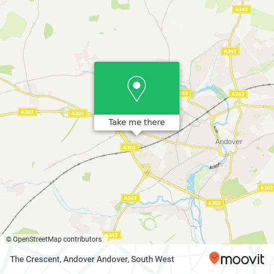 The Crescent, Andover Andover map