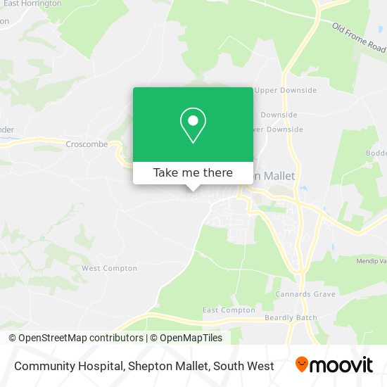 Community Hospital, Shepton Mallet map