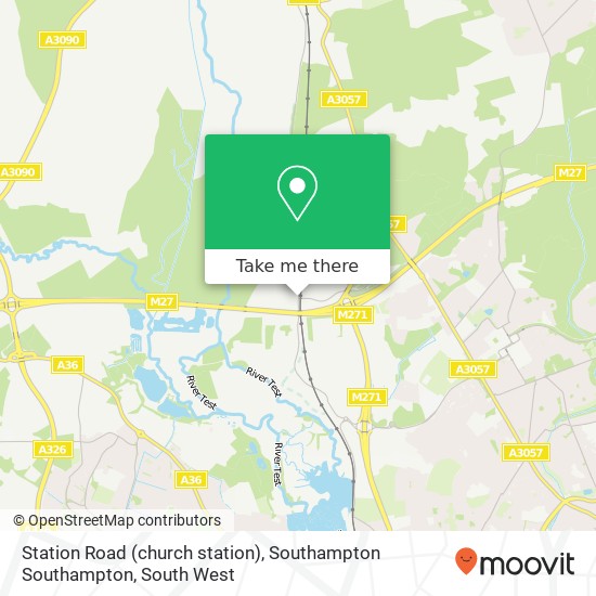 Station Road (church station), Southampton Southampton map