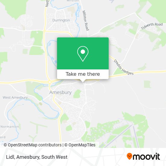 Lidl, Amesbury map