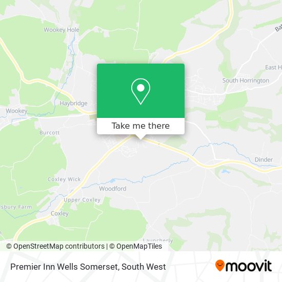 Premier Inn Wells Somerset map