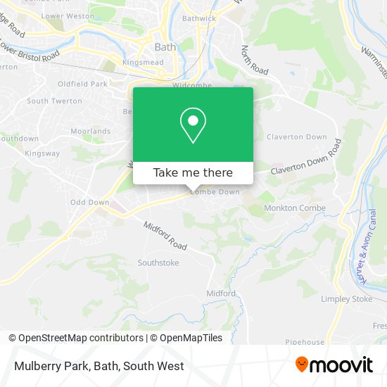 Mulberry Park, Bath map