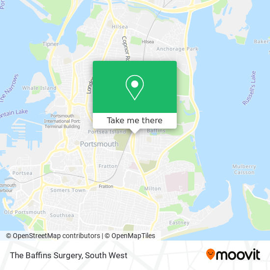 The Baffins Surgery map