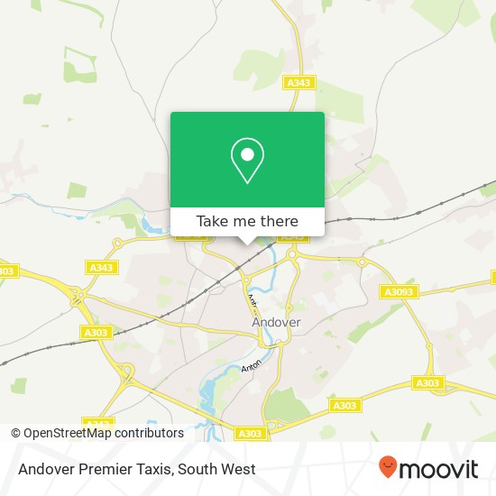 Andover Premier Taxis map