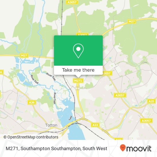 M271, Southampton Southampton map