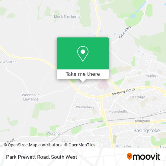 Park Prewett Road map