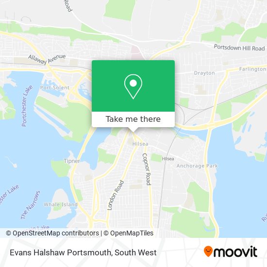 Evans Halshaw Portsmouth map
