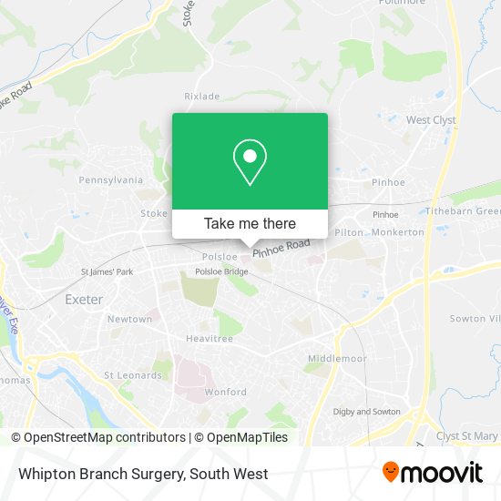 Whipton Branch Surgery map