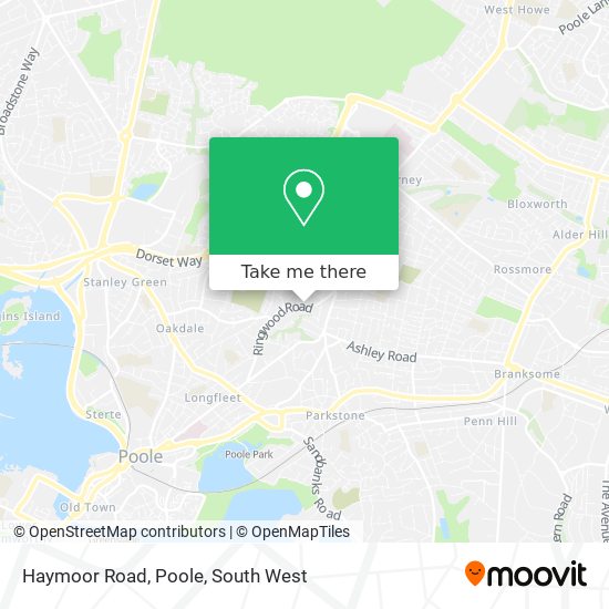 Haymoor Road, Poole map