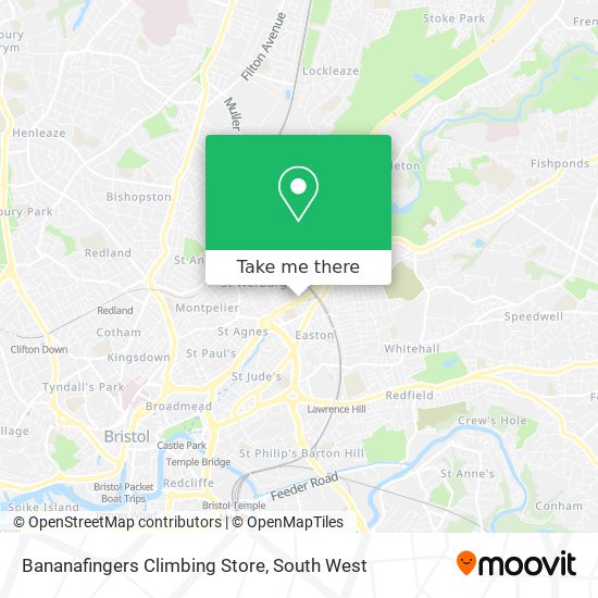 Bananafingers Climbing Store map