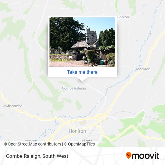 Combe Raleigh map