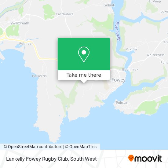 Lankelly Fowey Rugby Club map