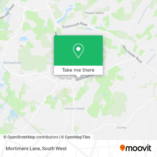 Mortimers Lane map