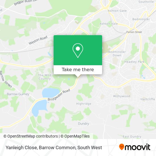 Yanleigh Close, Barrow Common map