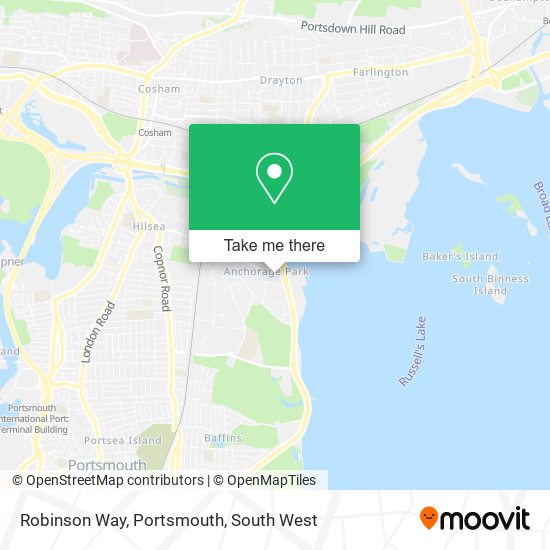 Robinson Way, Portsmouth map