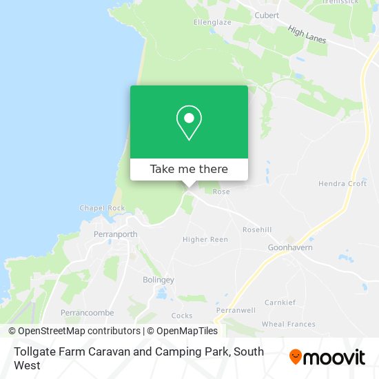 Tollgate Farm Caravan and Camping Park map