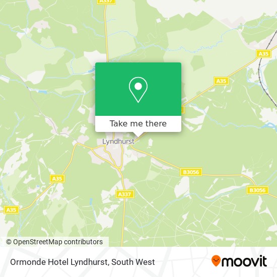 Ormonde Hotel Lyndhurst map