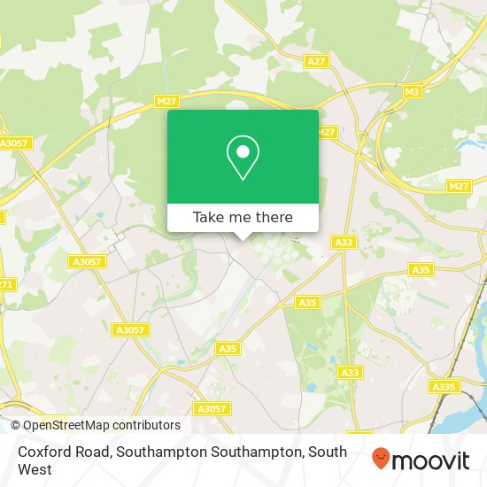 Coxford Road, Southampton Southampton map