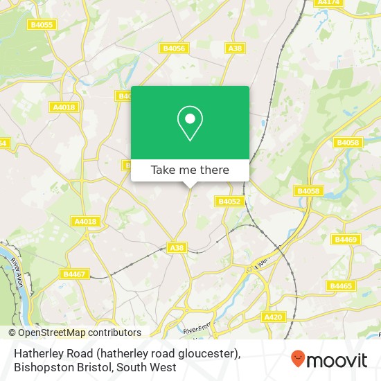 Hatherley Road (hatherley road gloucester), Bishopston Bristol map