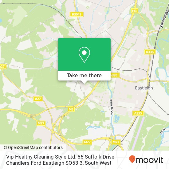 Vip Healthy Cleaning Style Ltd, 56 Suffolk Drive Chandlers Ford Eastleigh SO53 3 map