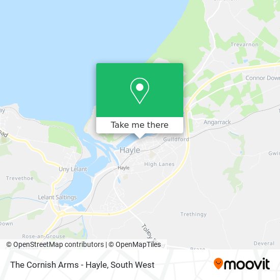 The Cornish Arms - Hayle map