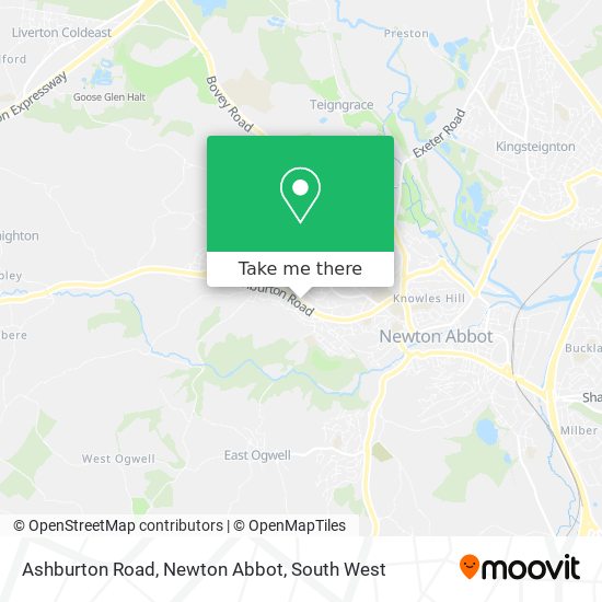 Ashburton Road, Newton Abbot map