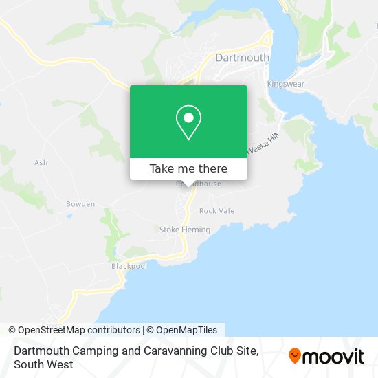 Dartmouth Camping and Caravanning Club Site map