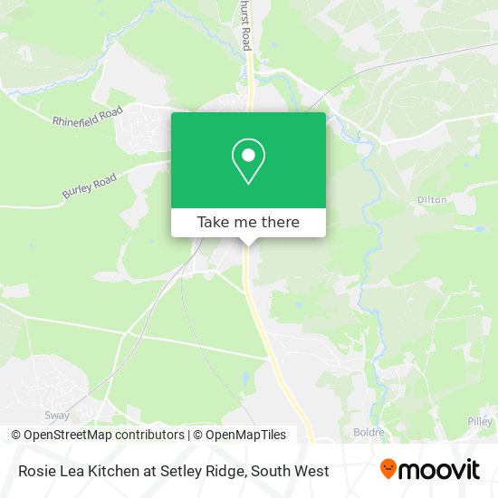 Rosie Lea Kitchen at Setley Ridge map