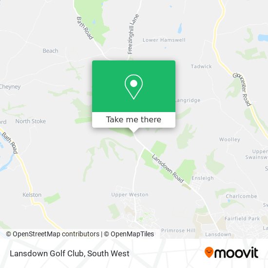 Lansdown Golf Club map