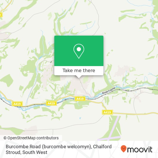 Burcombe Road (burcombe welcomyn), Chalford Stroud map