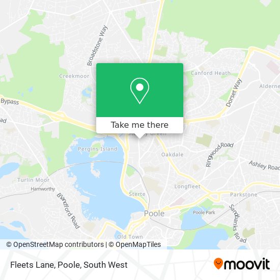 Fleets Lane, Poole map