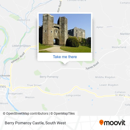 Berry Pomeroy Castle map