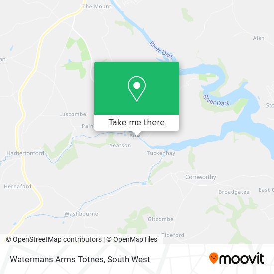 Watermans Arms Totnes map