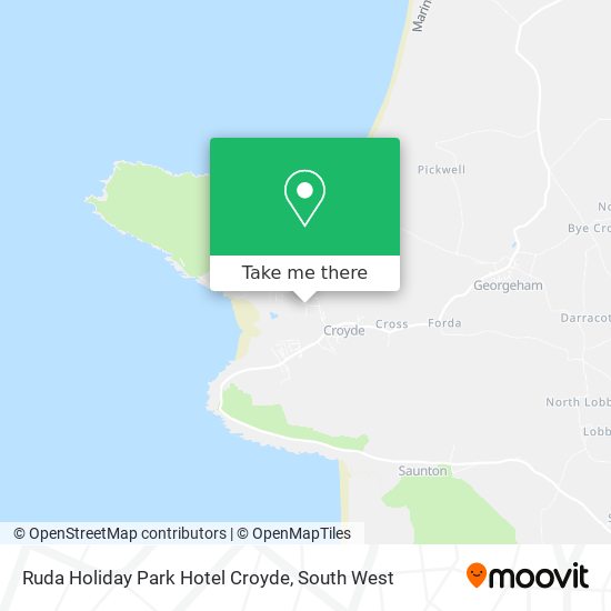 Ruda Holiday Park Hotel Croyde map