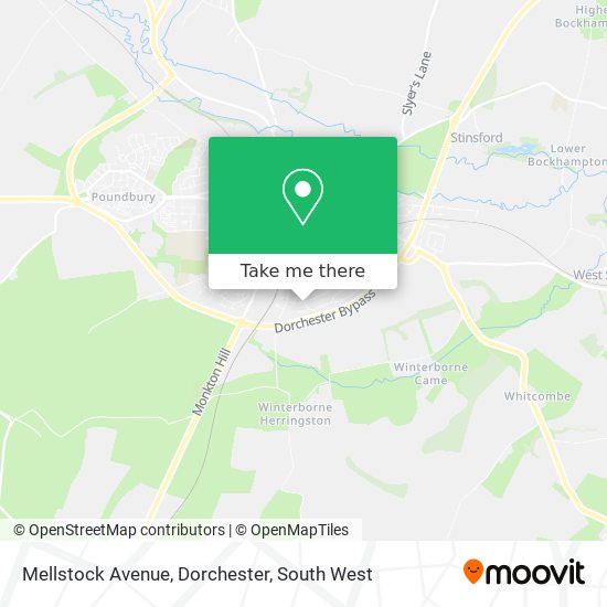 Mellstock Avenue, Dorchester map