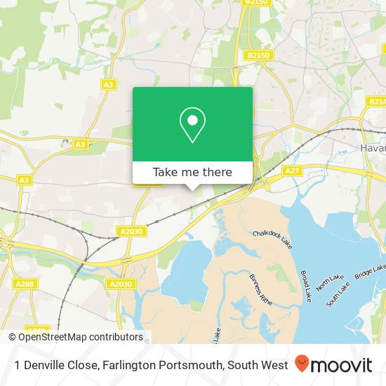 1 Denville Close, Farlington Portsmouth map