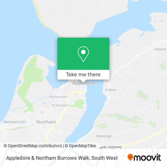 Appledore & Northam Burrows Walk map