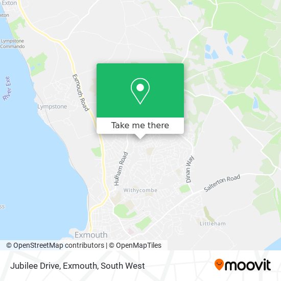 Jubilee Drive, Exmouth map