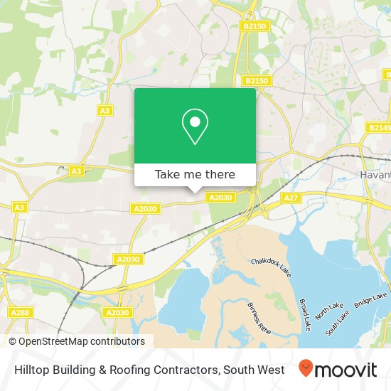 Hilltop Building & Roofing Contractors map