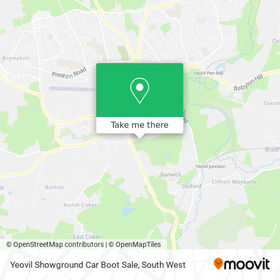 Yeovil Showground Car Boot Sale map