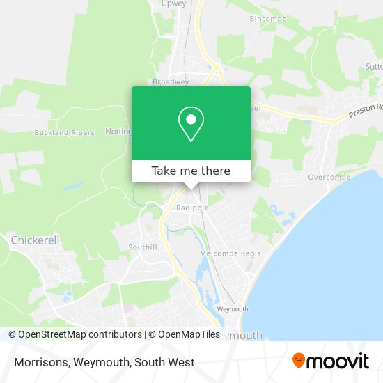 Morrisons, Weymouth map