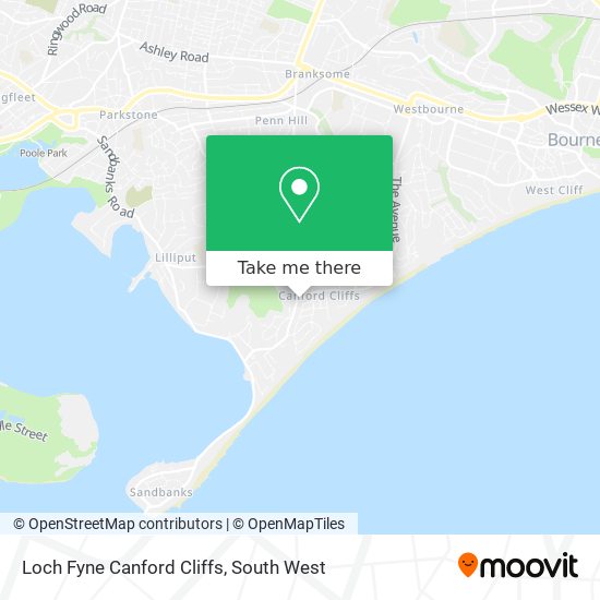 Loch Fyne Canford Cliffs map