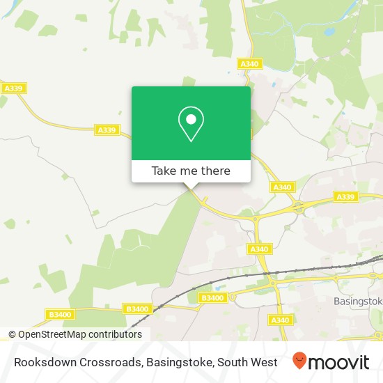 Rooksdown Crossroads, Basingstoke map