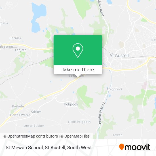 St Mewan School, St Austell map