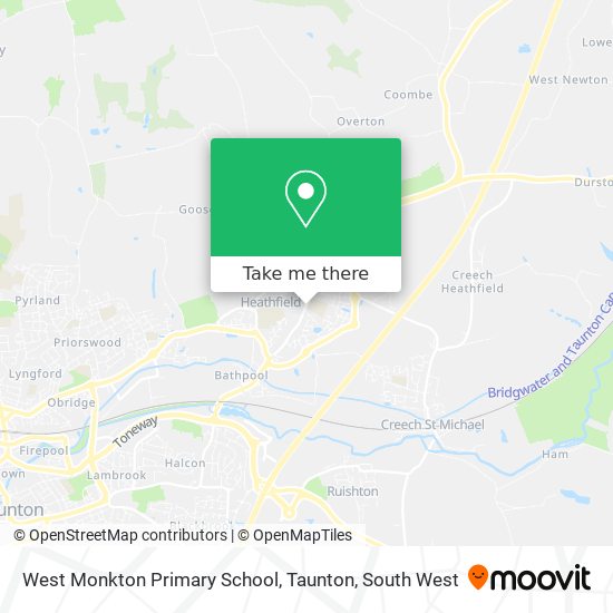 West Monkton Primary School, Taunton map