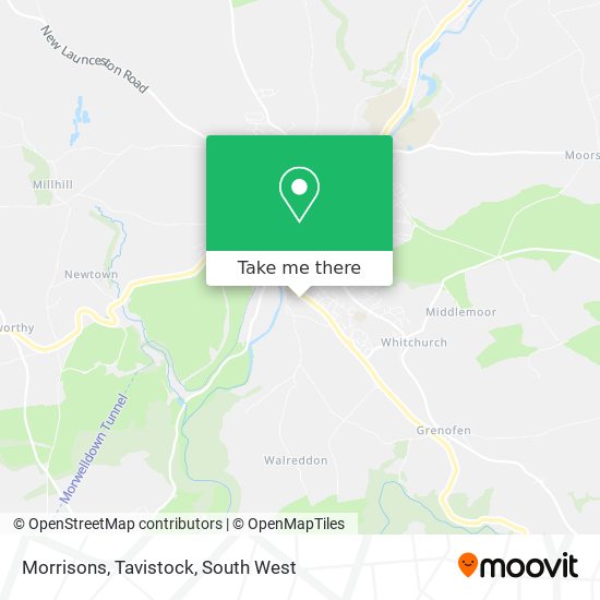 Morrisons, Tavistock map