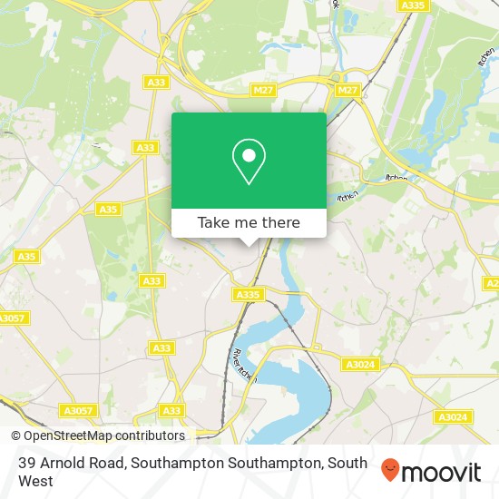 39 Arnold Road, Southampton Southampton map