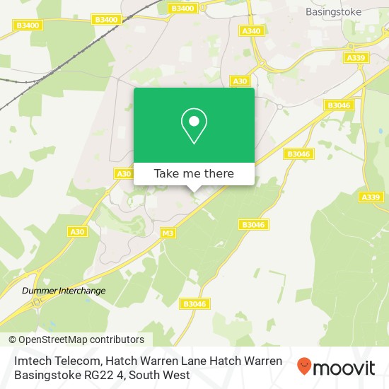 Imtech Telecom, Hatch Warren Lane Hatch Warren Basingstoke RG22 4 map